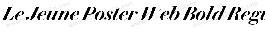 Le Jeune Poster Web Bold Regular字体转换